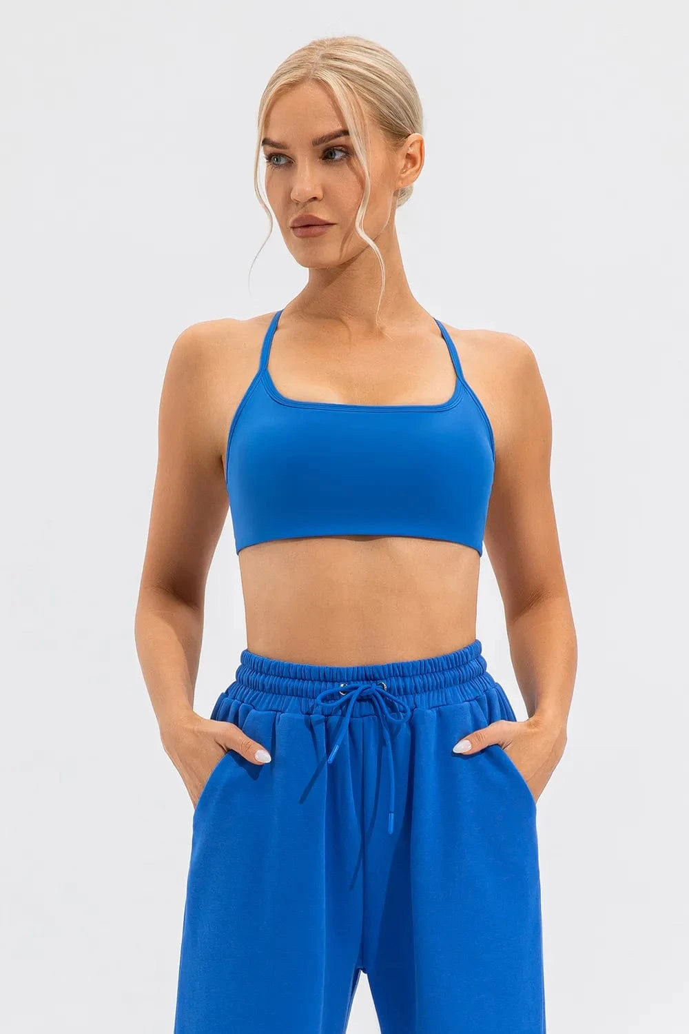 Crisscross Spaghetti Strap Active Cami - ShalayeFashion
