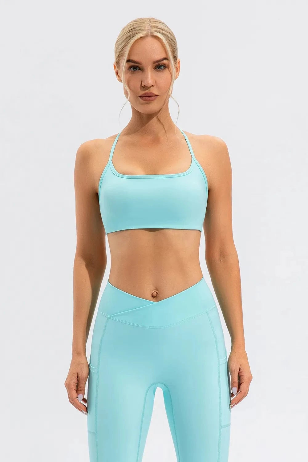 Crisscross Spaghetti Strap Active Cami - ShalayeFashion