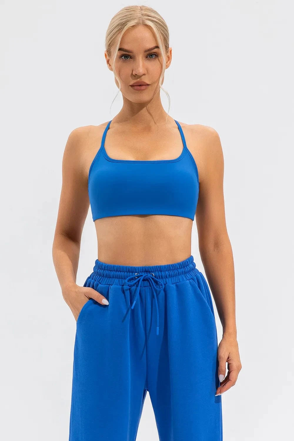 Crisscross Spaghetti Strap Active Cami - ShalayeFashion