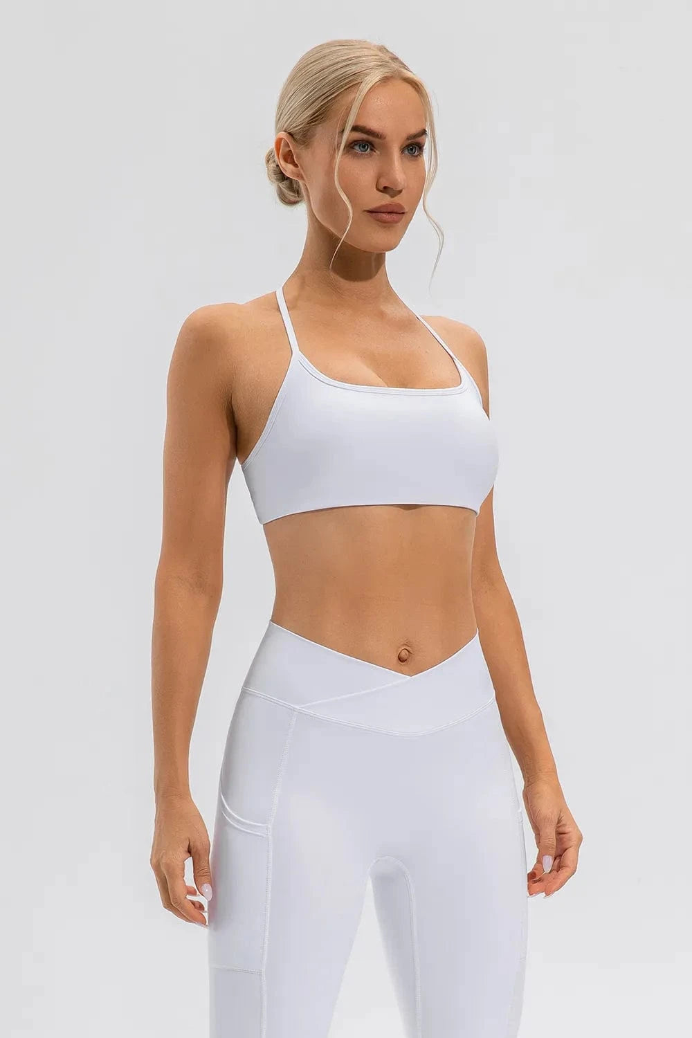 Crisscross Spaghetti Strap Active Cami - ShalayeFashion