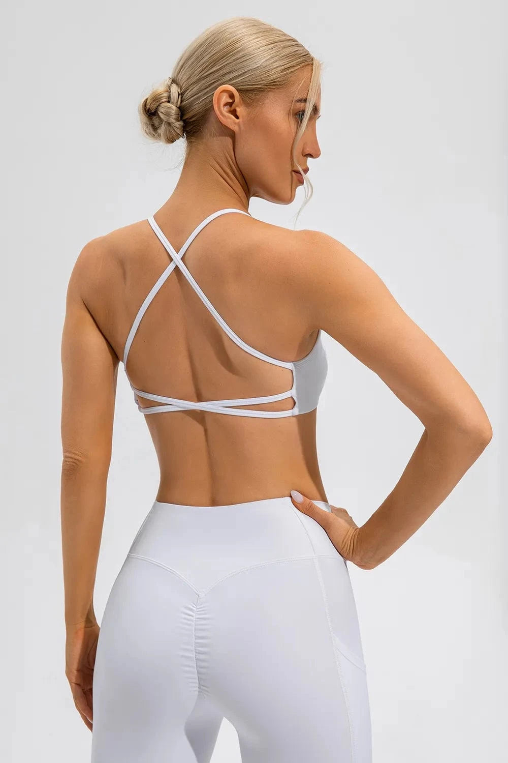 Crisscross Spaghetti Strap Active Cami - ShalayeFashion