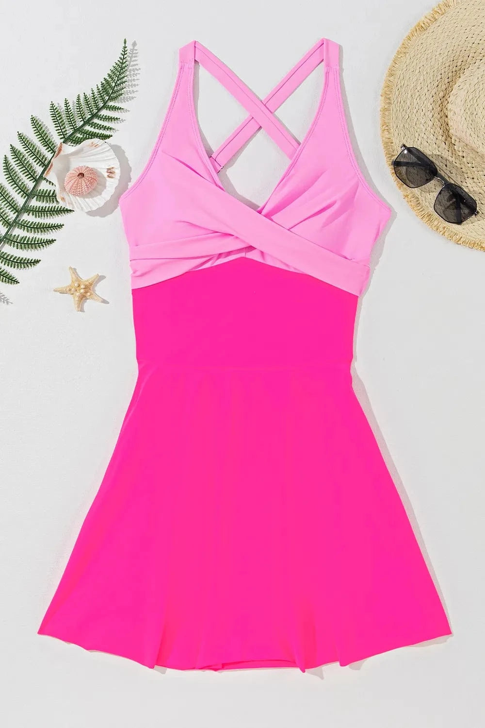 Crisscross V - Neck One - Piece Swimwear - ShalayeFashion