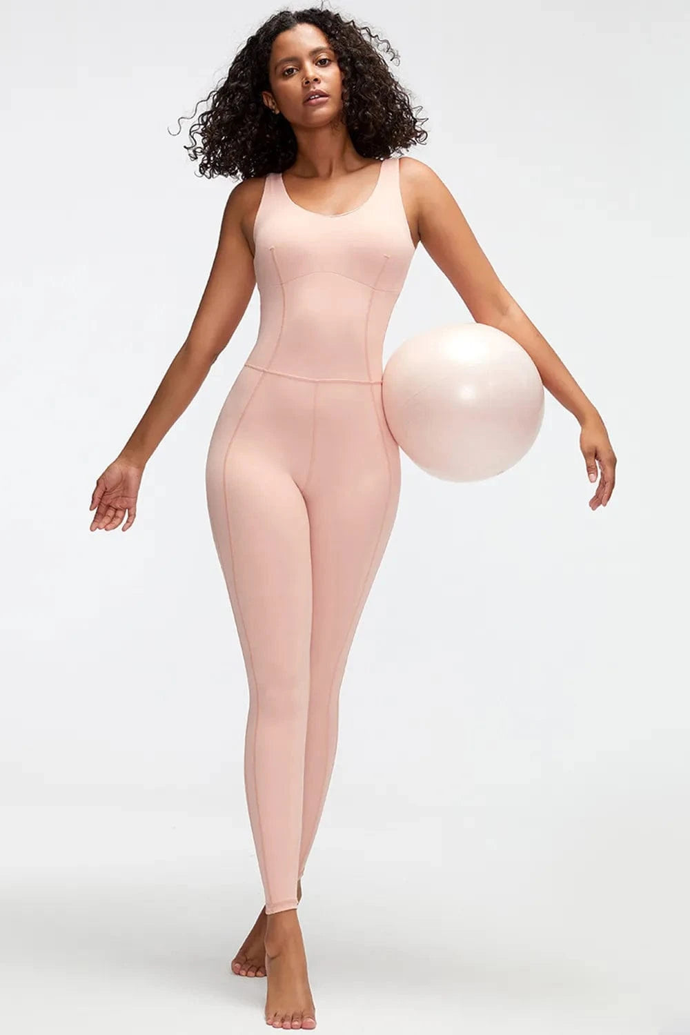 Crisscross Wide Strap Active Jumpsuit - ShalayeFashion