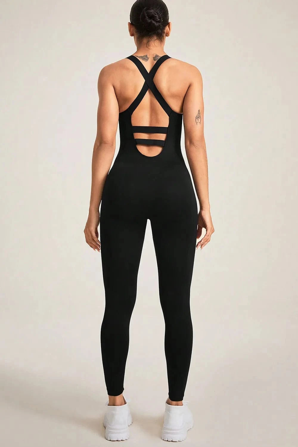 Crisscross Wide Strap Jumpsuit - ShalayeFashion