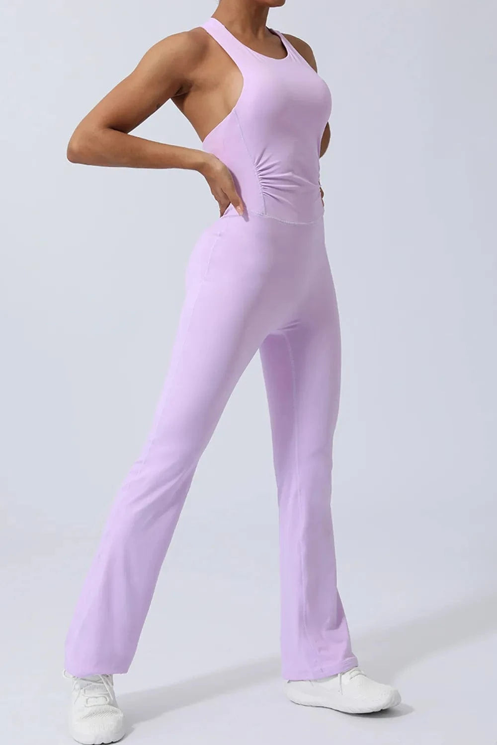 Crisscross Wide Strap Sleeveless Jumpsuit - ShalayeFashion