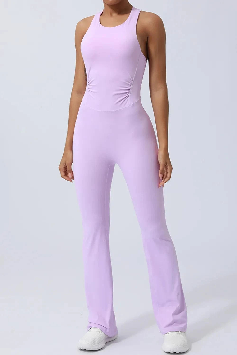 Crisscross Wide Strap Sleeveless Jumpsuit - ShalayeFashion