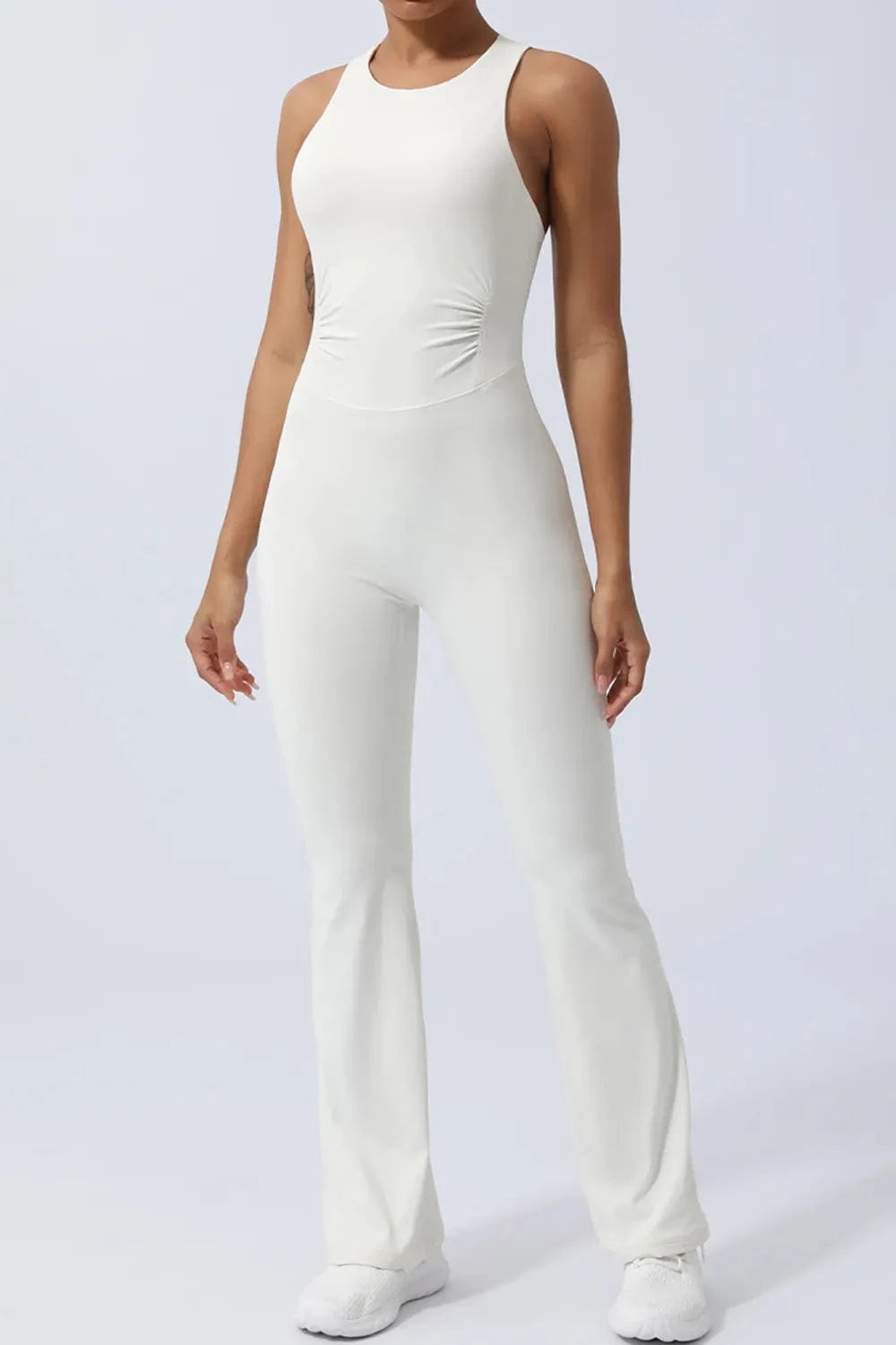 Crisscross Wide Strap Sleeveless Jumpsuit - ShalayeFashion