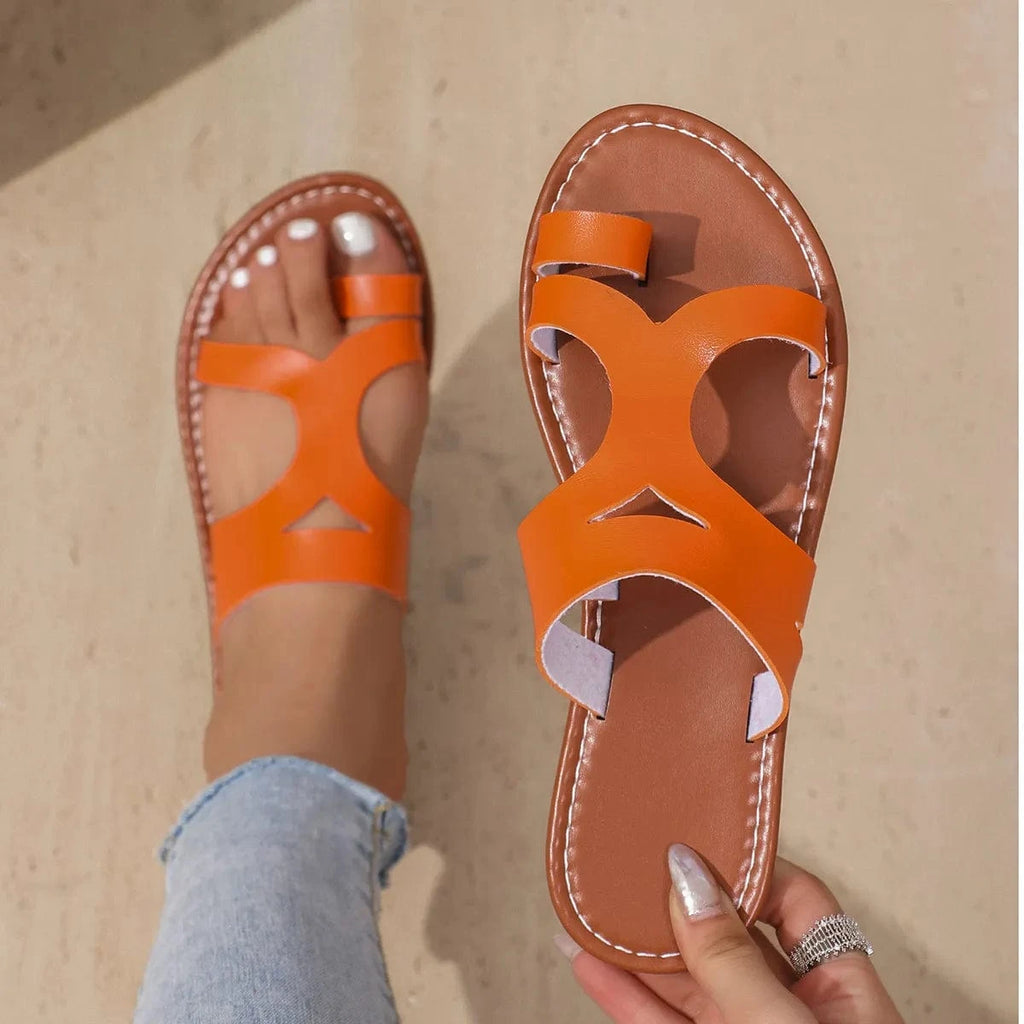 Cut - Out Flats Sandals - ShalayeFashion