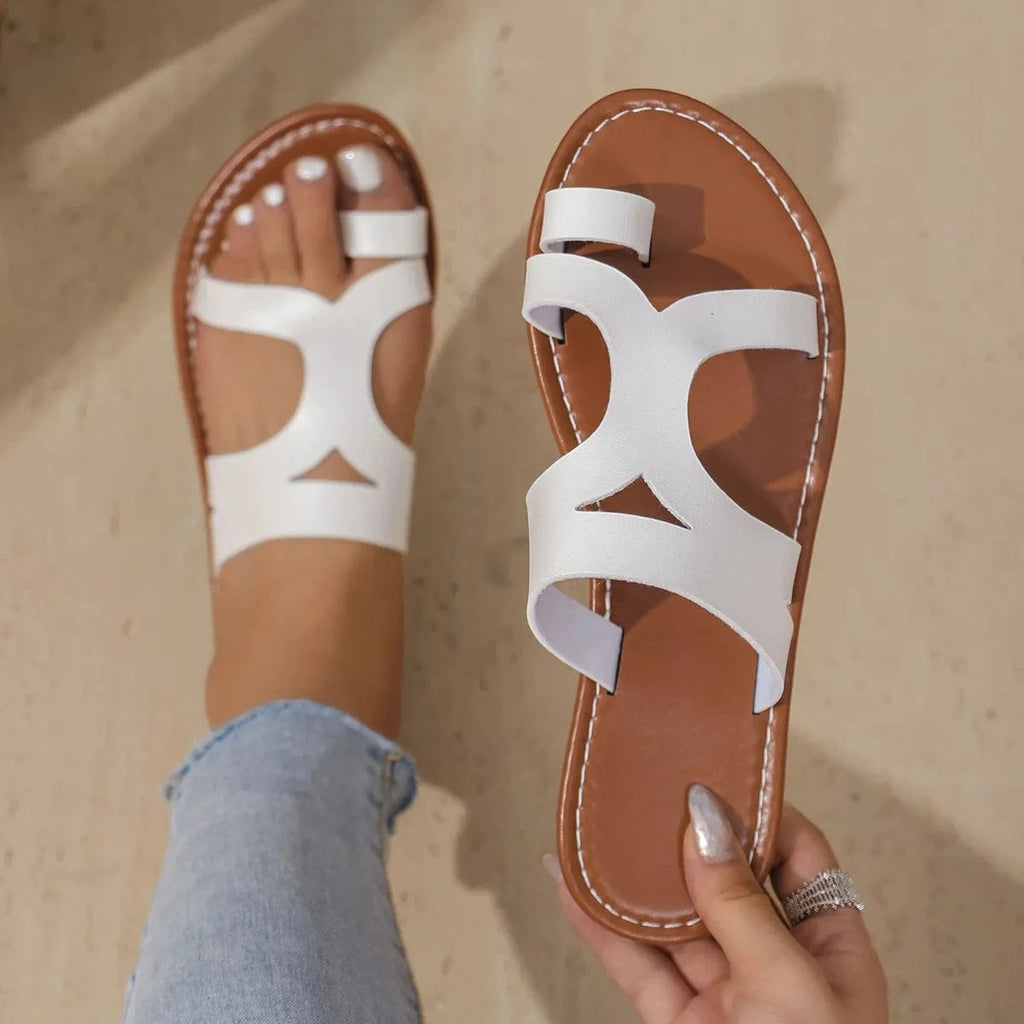 Cut - Out Flats Sandals - ShalayeFashion