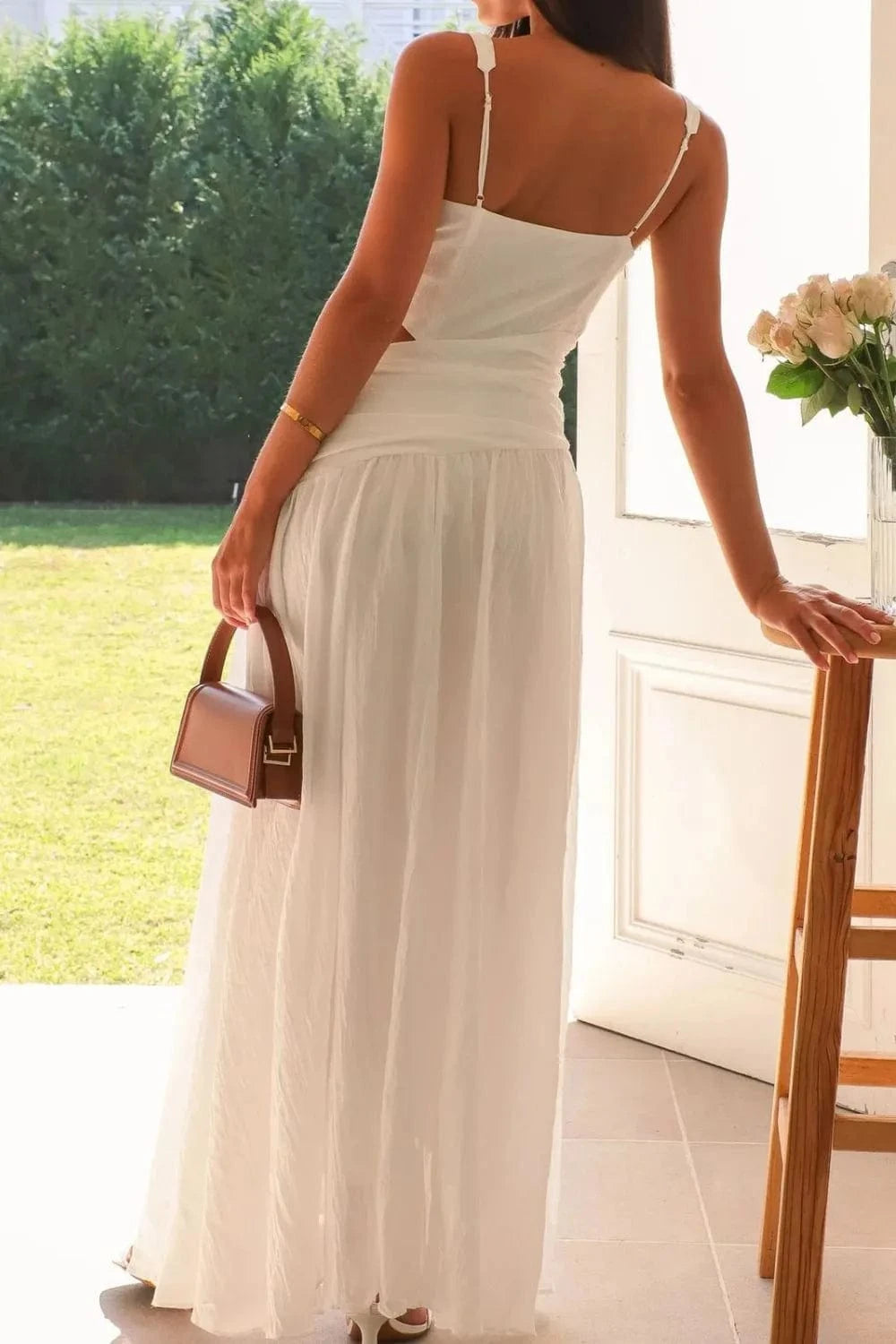 Cutout Back V - Neck Dress - ShalayeFashion