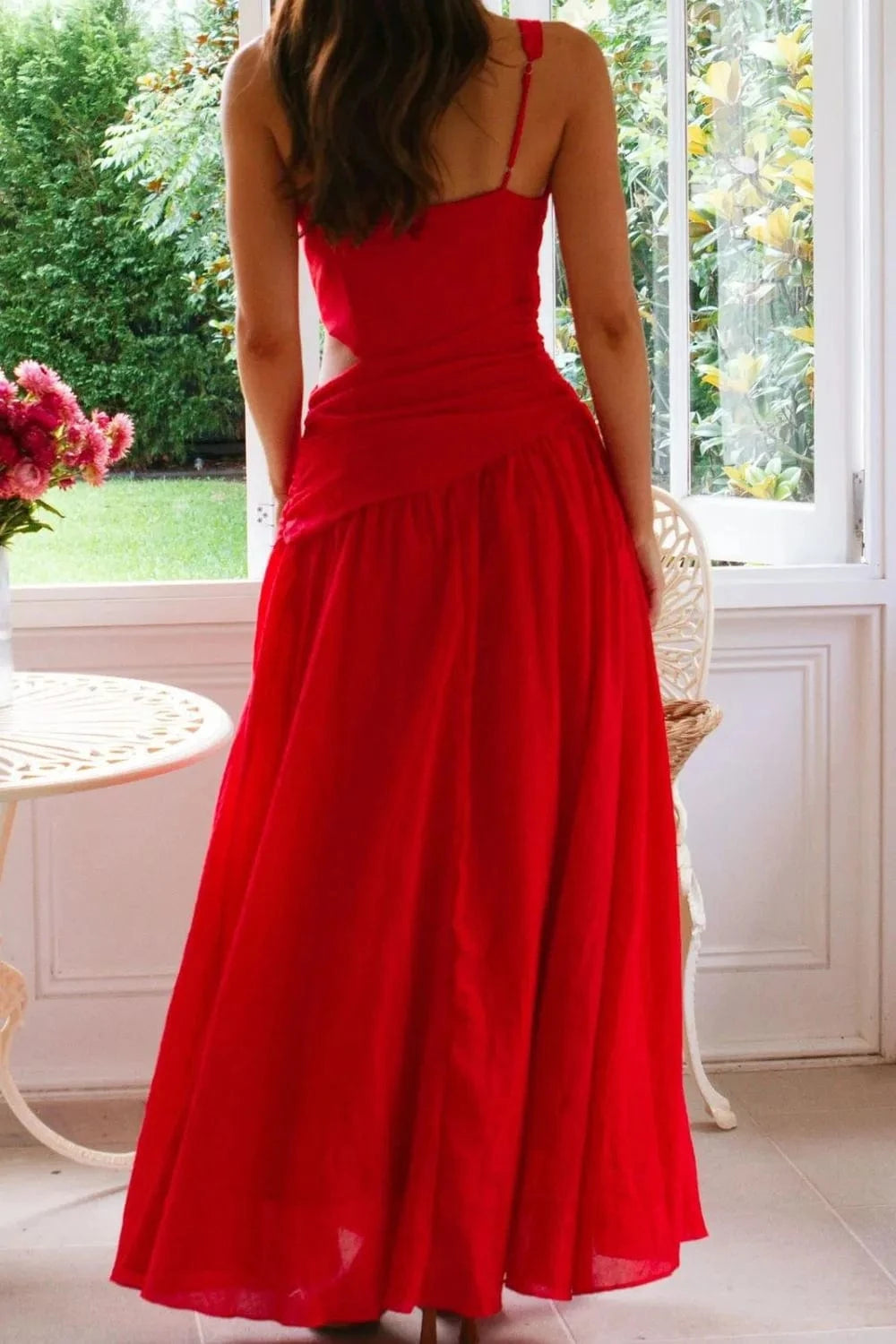 Cutout Back V - Neck Dress - ShalayeFashion
