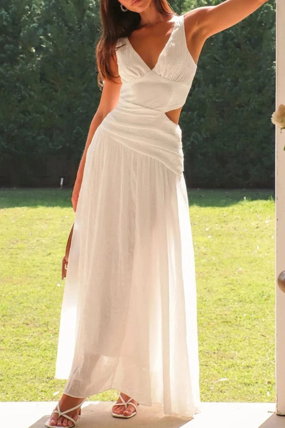 Cutout Back V - Neck Dress - ShalayeFashion