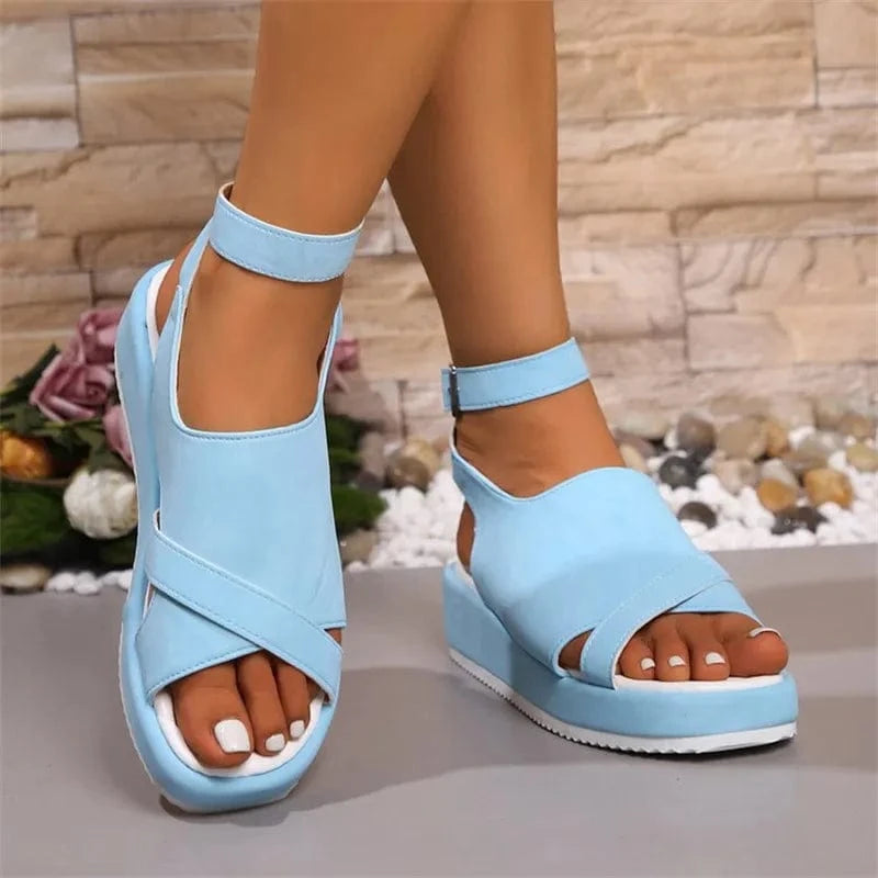 Cutout Platform Sandals - ShalayeFashion