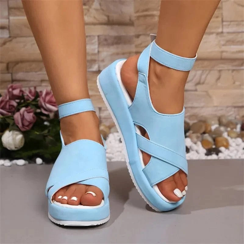 Cutout Platform Sandals - ShalayeFashion