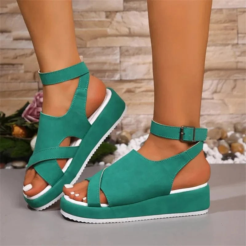 Cutout Platform Sandals - ShalayeFashion