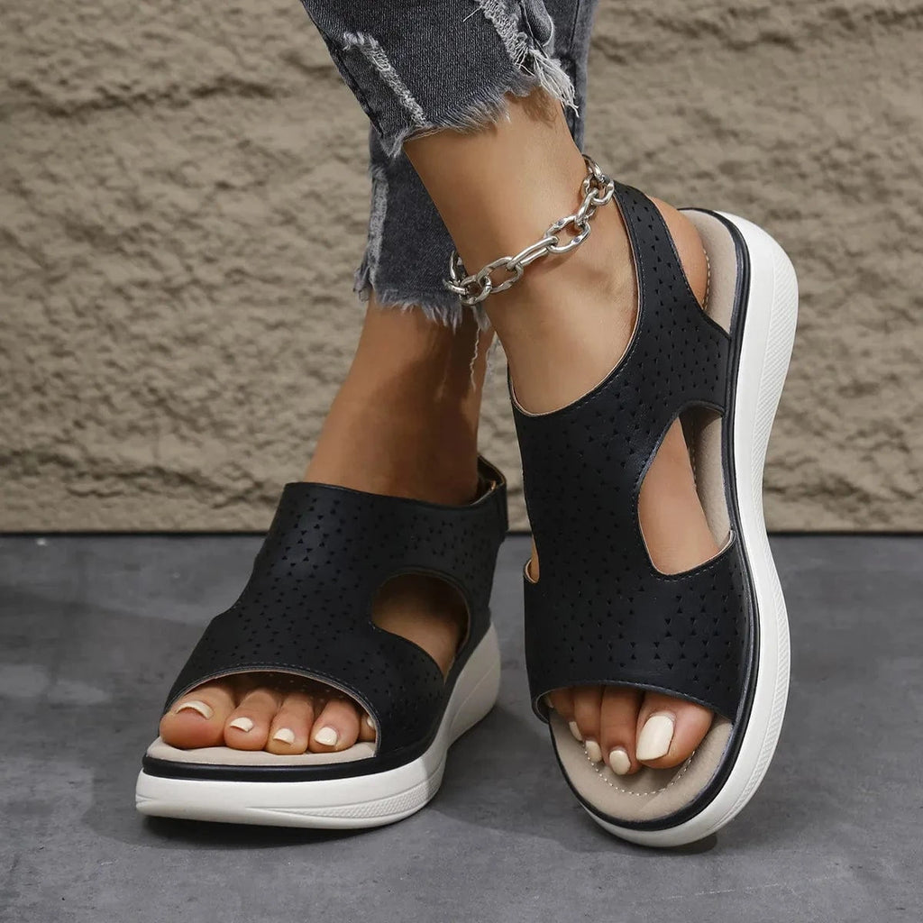Cutout Platform Sandals - ShalayeFashion