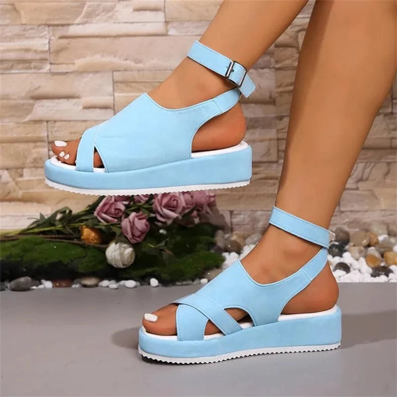 Cutout Platform Sandals - ShalayeFashion