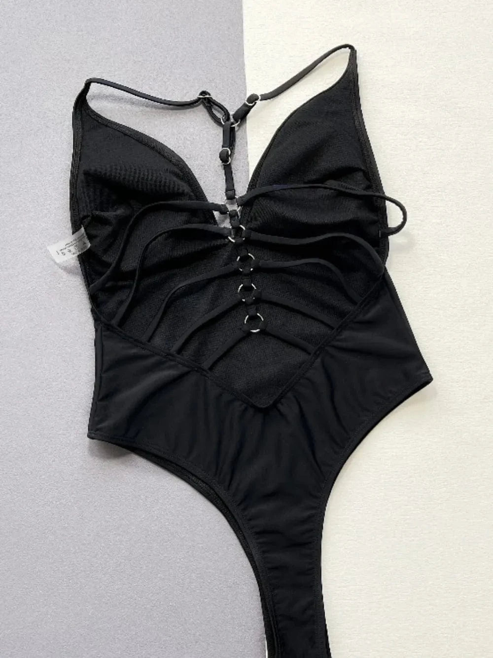 Cutout Plunge Spaghetti Strap One - Piece Swimwear - ShalayeFashion