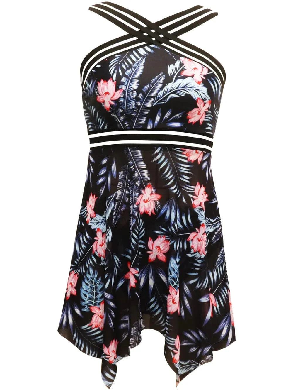 Cutout Printed Two - Piece Swim Set - ShalayeFashion