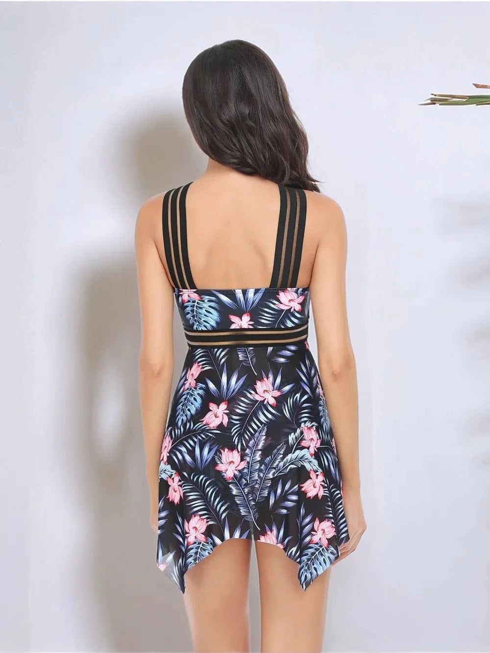 Cutout Printed Two - Piece Swim Set - ShalayeFashion