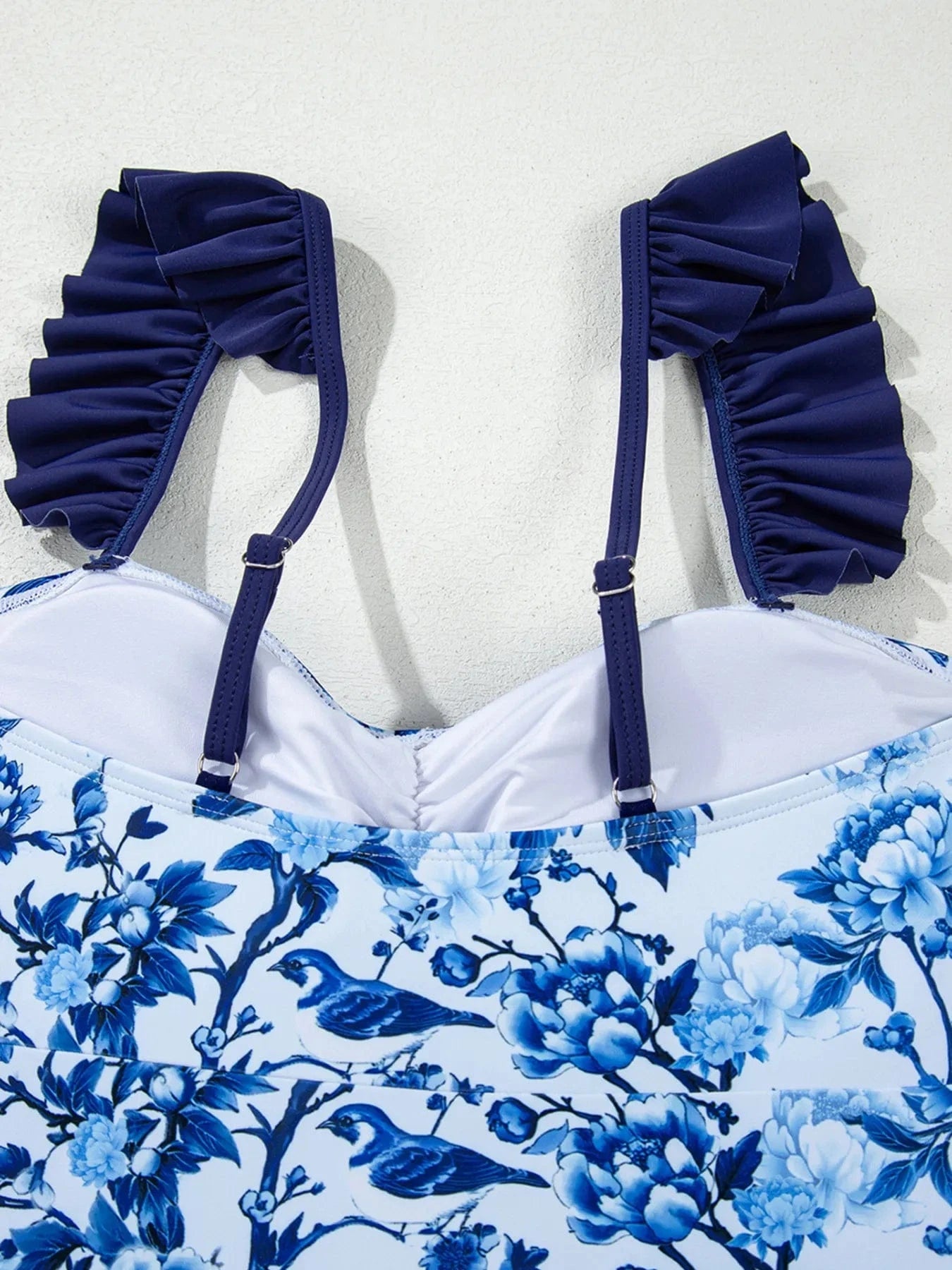 Cutout Ruffled Spaghetti Strap One - Piece Swimwear - ShalayeFashion