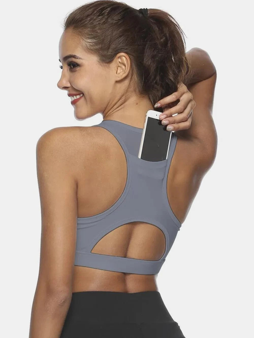 Cutout Scoop Neck Active Tank - ShalayeFashion