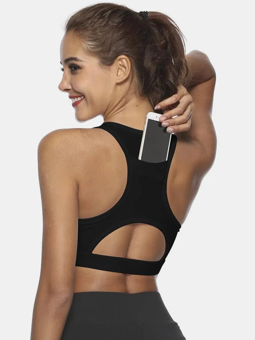 Cutout Scoop Neck Active Tank - ShalayeFashion
