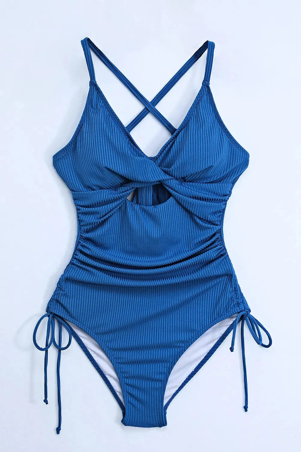 Cutout V - Neck Spaghetti Strap One - Piece Swimwear - ShalayeFashion