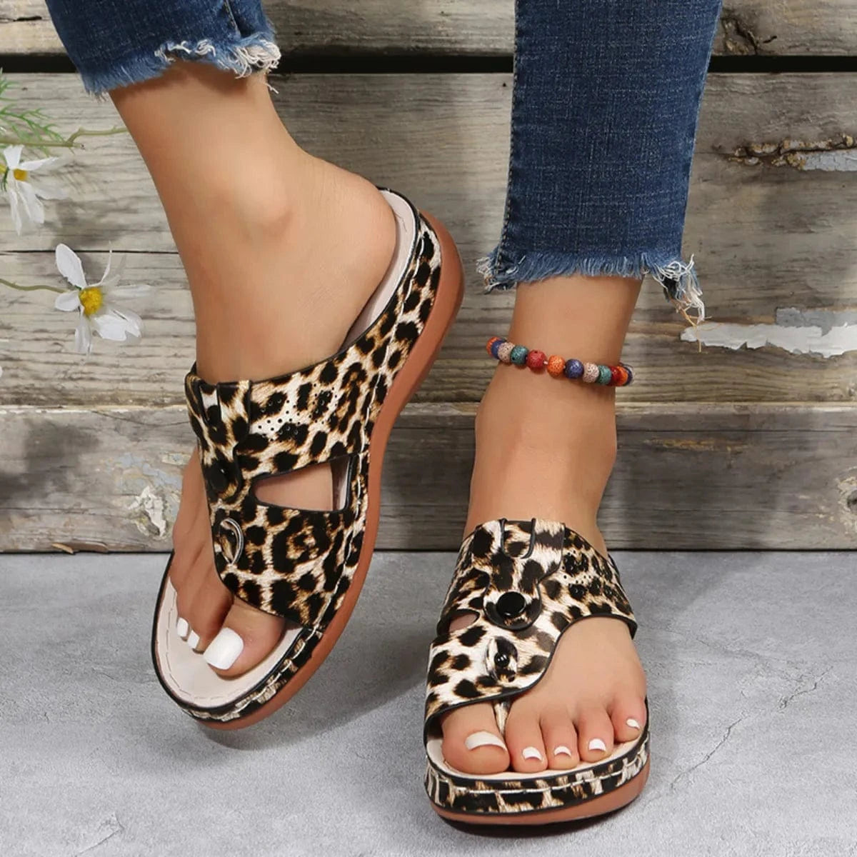Cutout Wedge Sandals - ShalayeFashion
