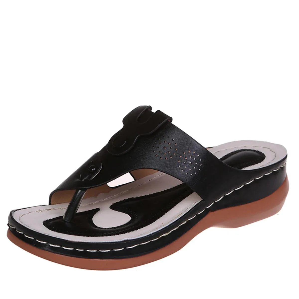 Cutout Wedge Sandals - ShalayeFashion
