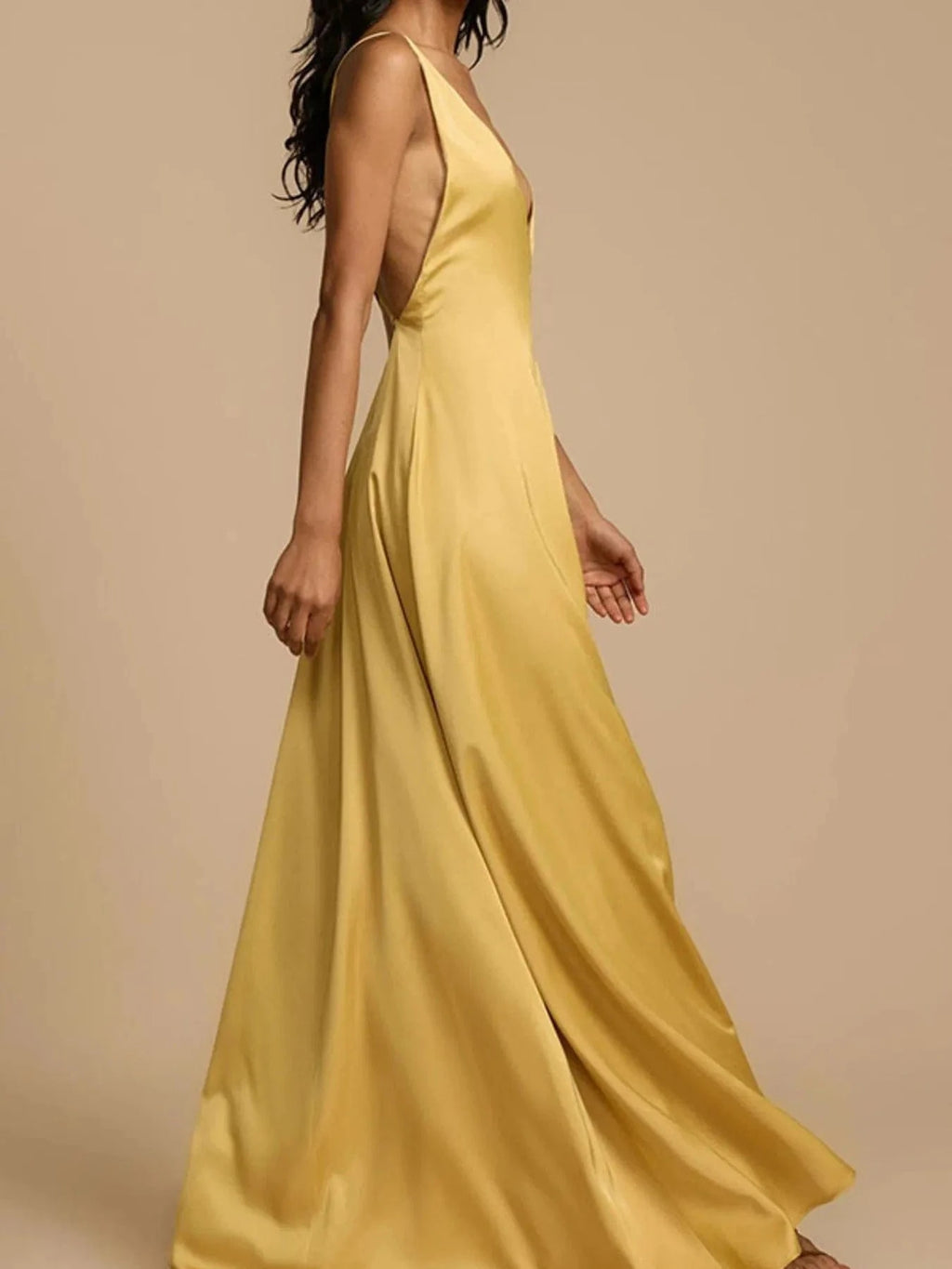 Deep V - Neck Maxi Dress - ShalayeFashion