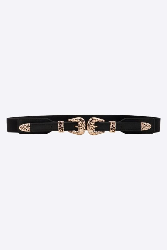 Double Buckle Elastic Belt - ShalayeFashion