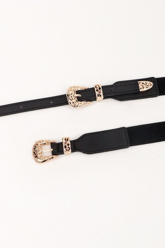 Double Buckle Elastic Belt - ShalayeFashion