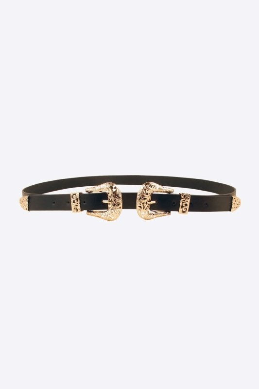 Double Buckle PU Leather Belt - ShalayeFashion
