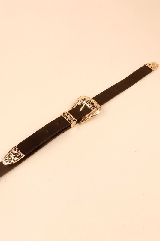 Double Buckle PU Leather Belt - ShalayeFashion