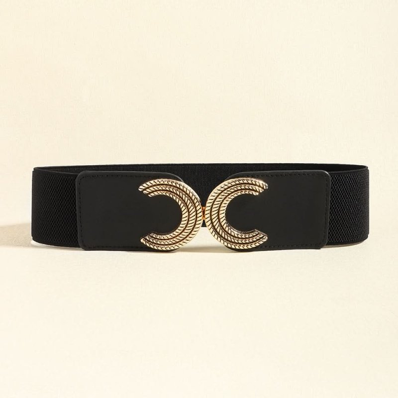 Double C Buckle Elastic Belt - ShalayeFashion