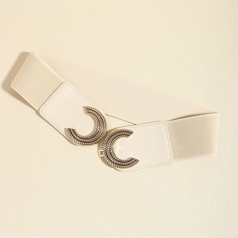 Double C Buckle Elastic Belt - ShalayeFashion