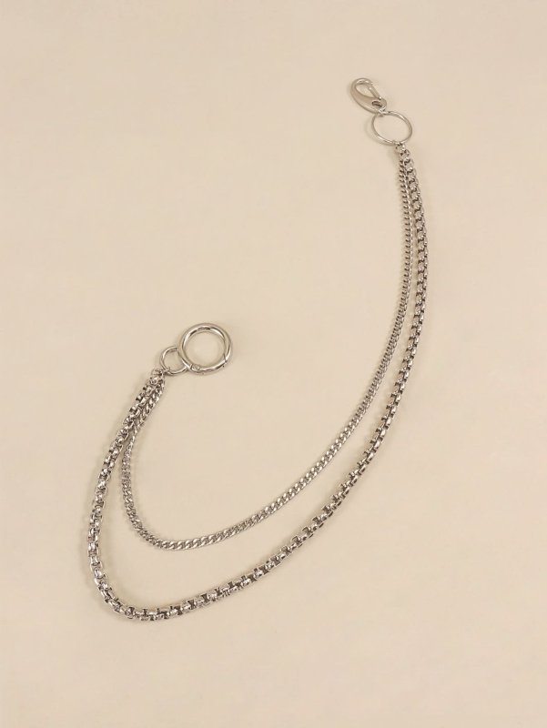 Double - Layered Metal Chain Belt - ShalayeFashion