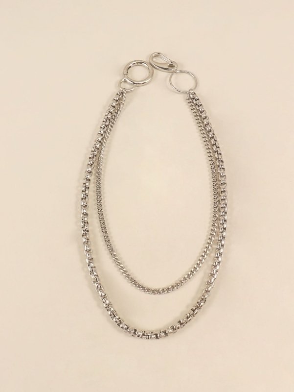 Double - Layered Metal Chain Belt - ShalayeFashion