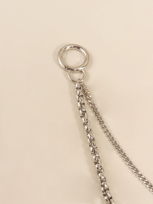 Double - Layered Metal Chain Belt - ShalayeFashion