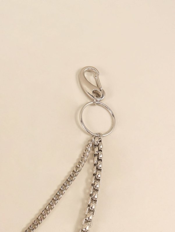 Double - Layered Metal Chain Belt - ShalayeFashion