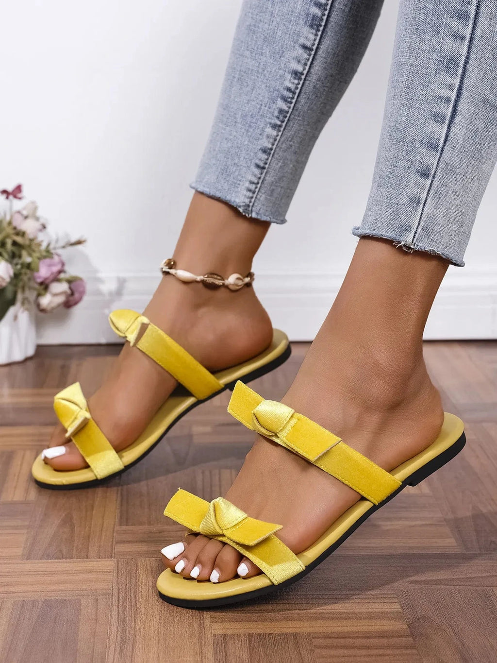 Double Strap Flat Sandals - ShalayeFashion