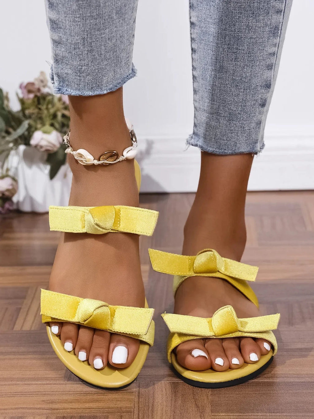 Double Strap Flat Sandals - ShalayeFashion