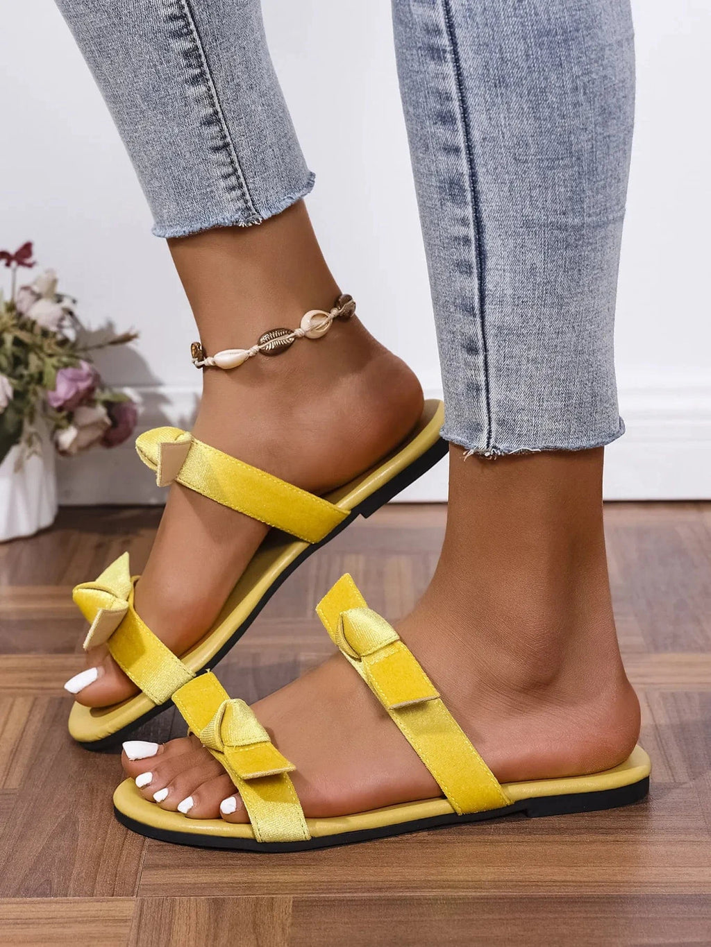 Double Strap Flat Sandals - ShalayeFashion