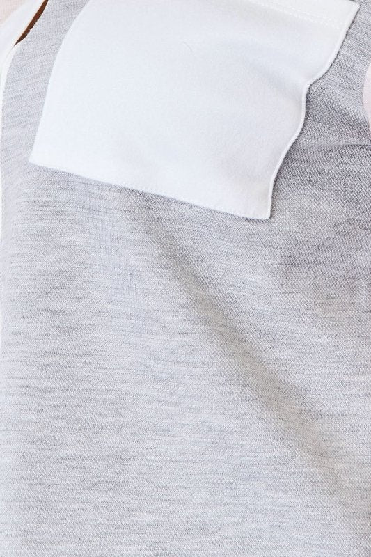 Double Take Color Block Curved Hem Shirt - ShalayeFashion