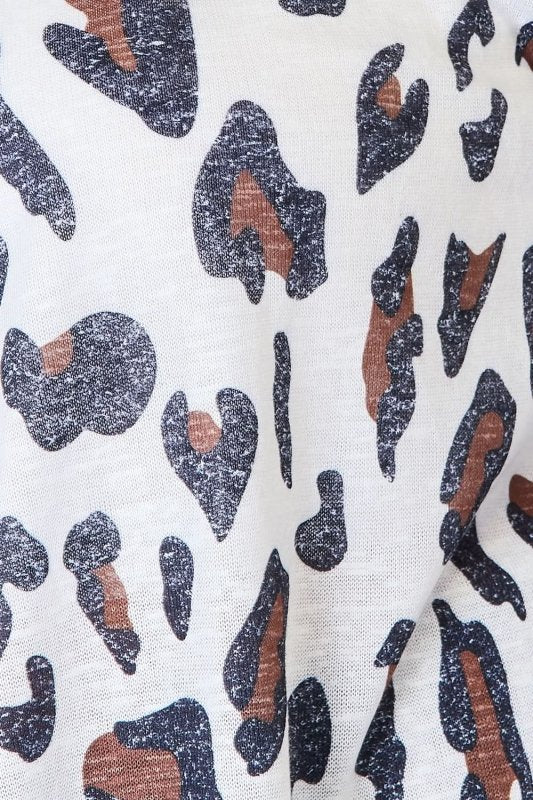 Double Take Leopard Long Sleeve Cardigan - ShalayeFashion