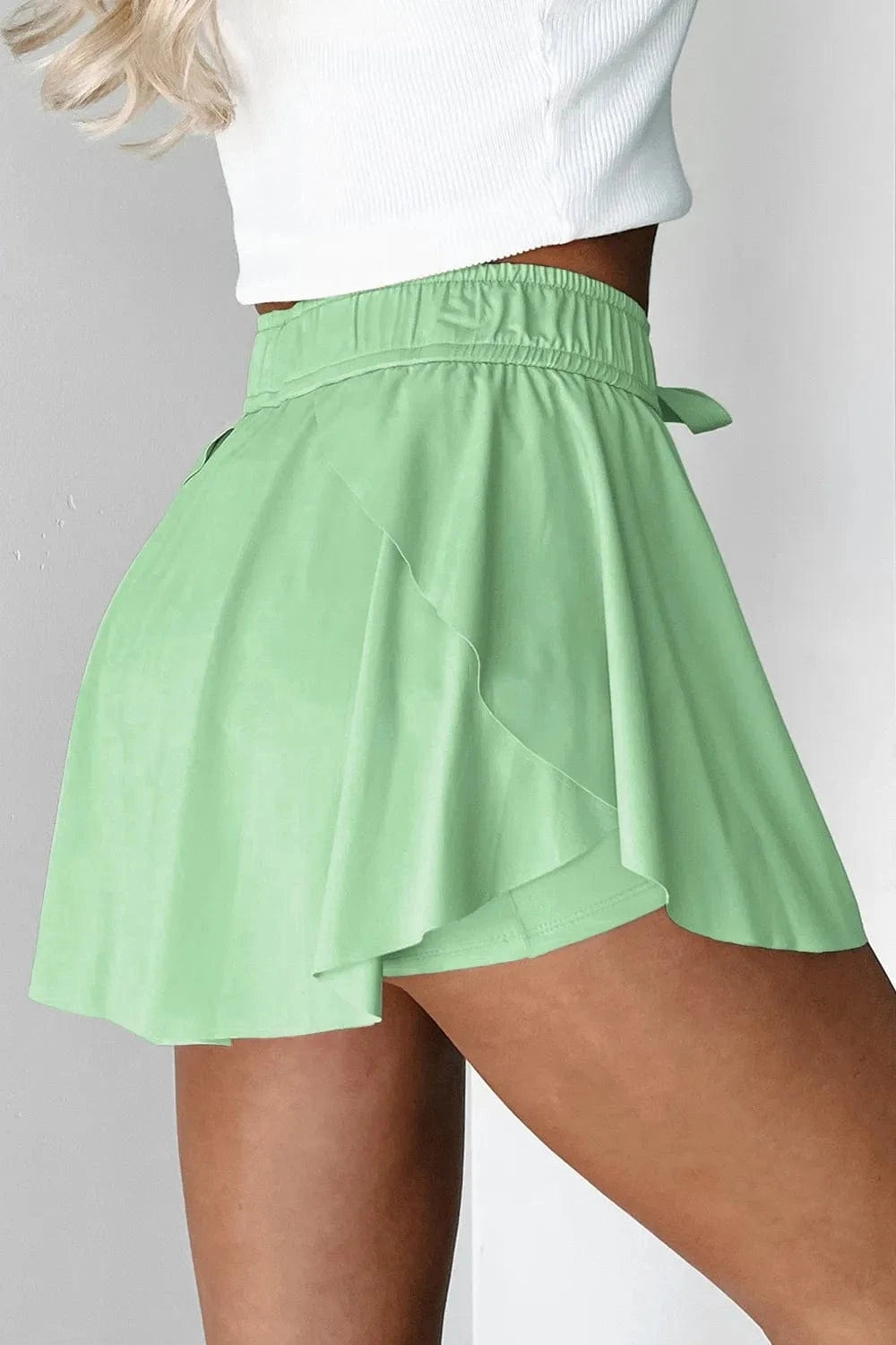 Drawstring Active Skorts - ShalayeFashion