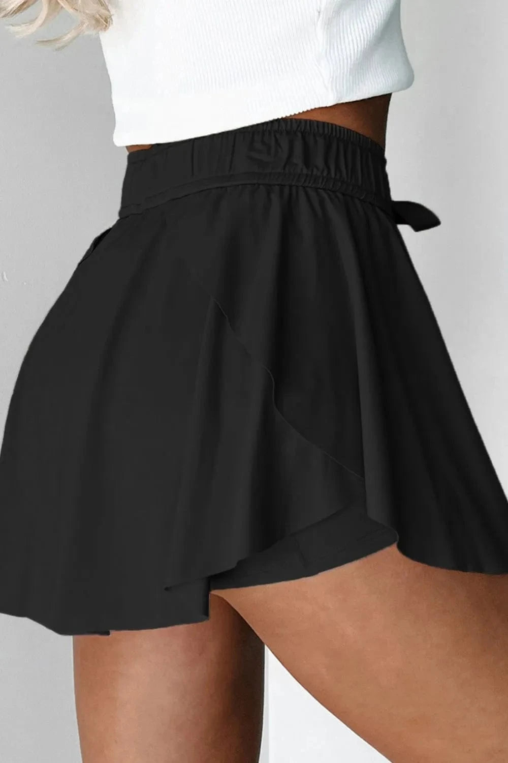Drawstring Active Skorts - ShalayeFashion