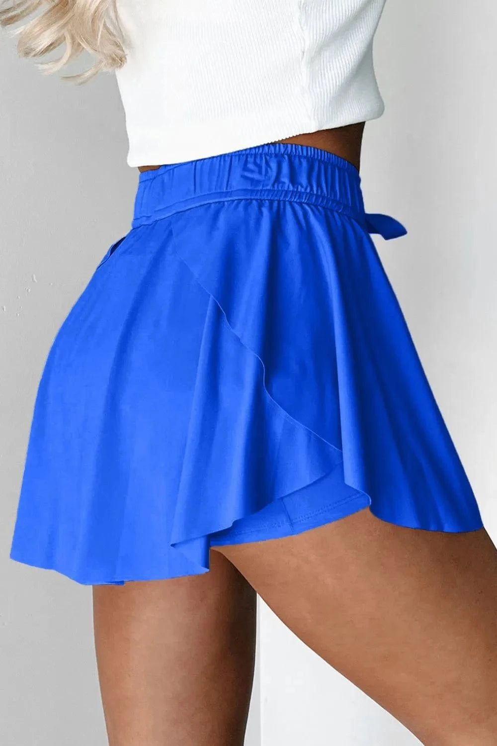 Drawstring Active Skorts - ShalayeFashion