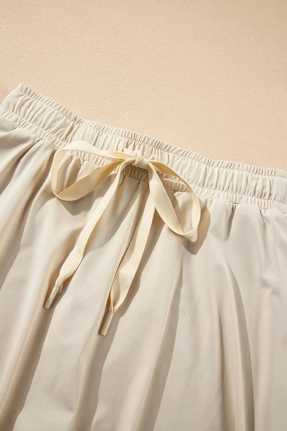Drawstring High Waist Lined Active Skorts - ShalayeFashion